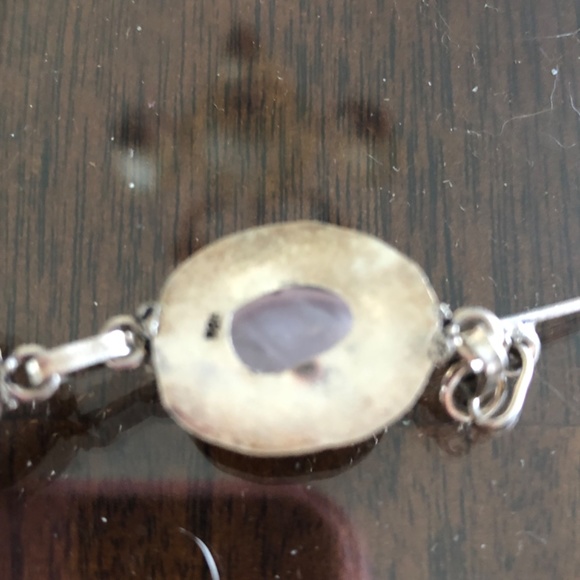 Sterling silver- rose quartz  7.5 inch bracelet - Picture 2 of 4